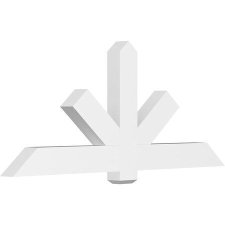 Ekena Millwork Kennewick Architectural Grade PVC Gable Bracket, 72"W x 30"H x 4"D x 6"F, 10/12 Pitch GBP072X30X0406KEN00